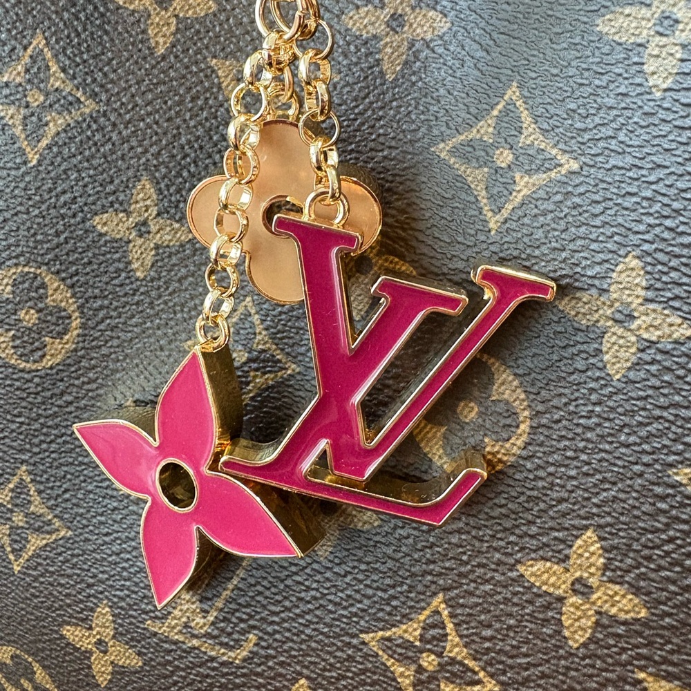 Louis Vuitton Pink and Gold Monogram Keychain